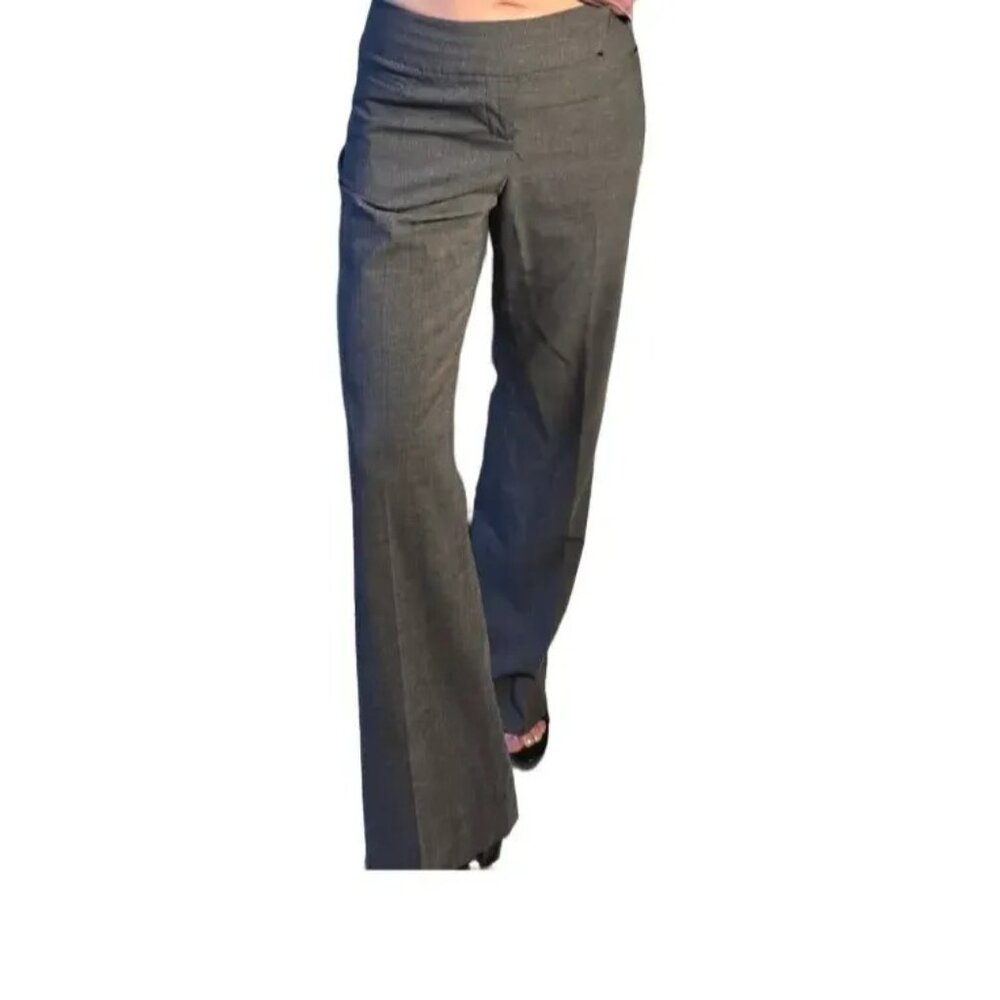 New York & Company Stretch Dress Pants Size 10 Gray Straight Leg Career